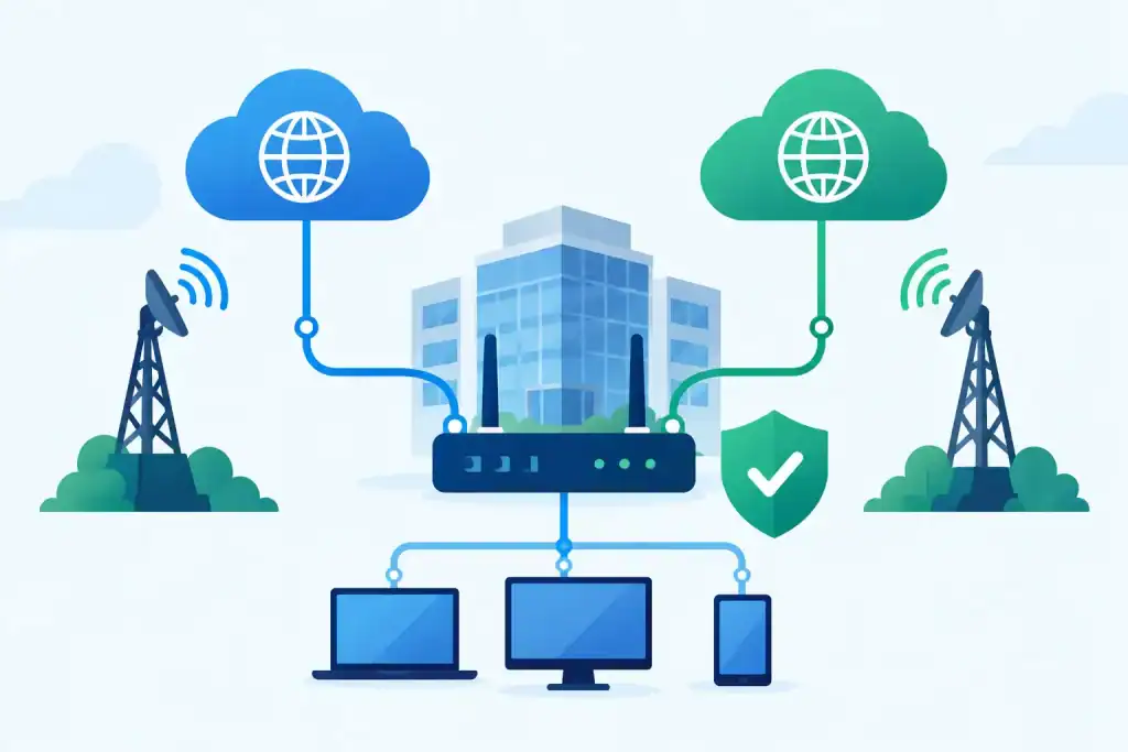 Redundância de internet para evitar paradas